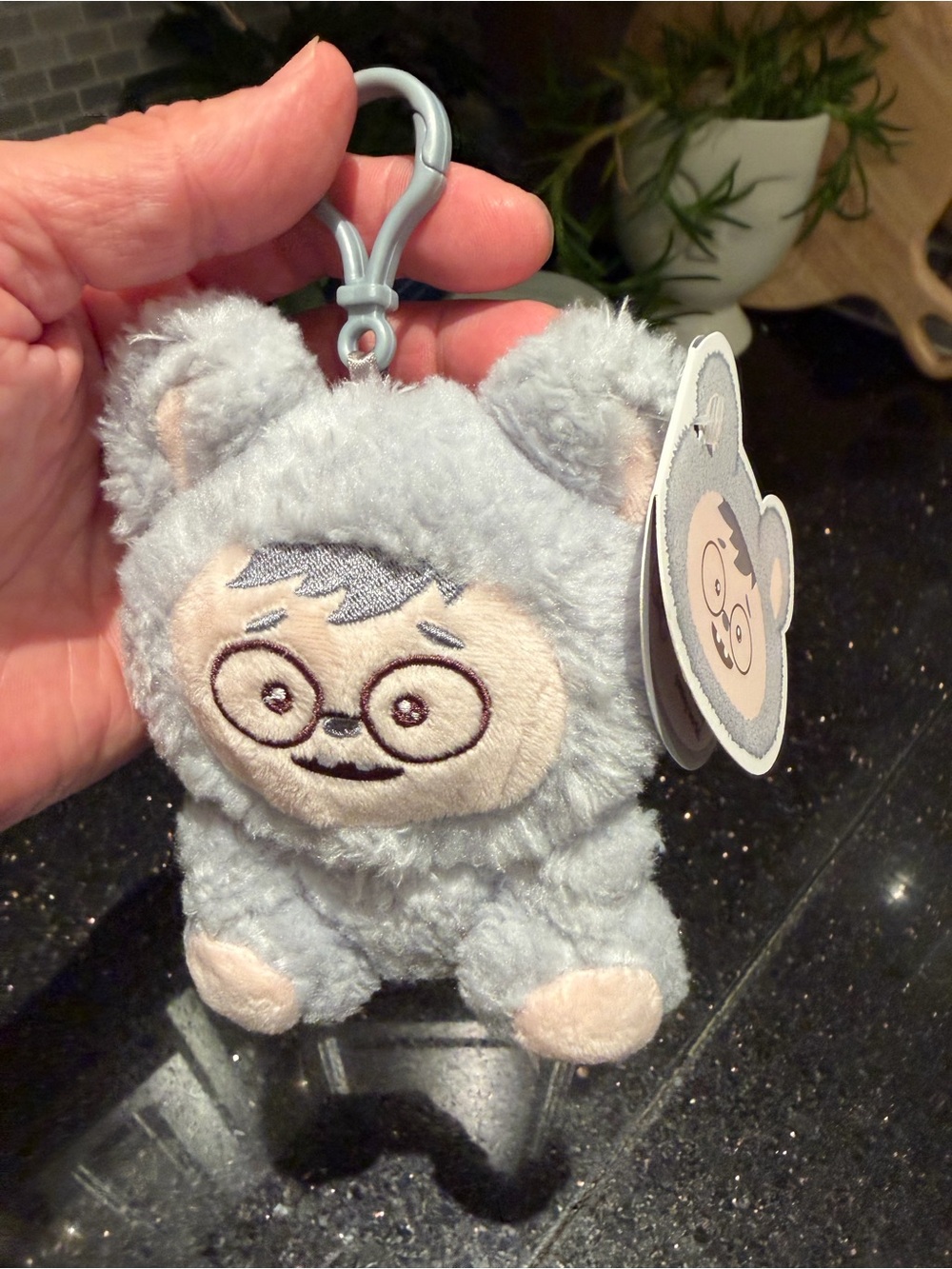 LaBabies "BOBO" Plush Monster Gray Clip